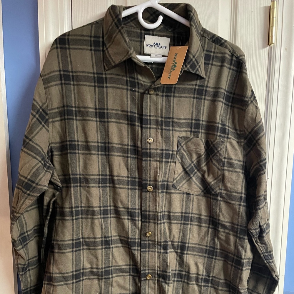 MENS NORTHEAST FLANNEL SHIRT NEW WITH TAGS